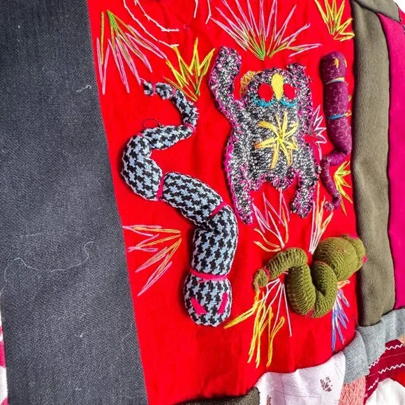 Vintage Ethnic Patchwork Colourful 3D Vest M - Picture 6 of 6